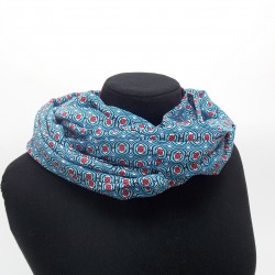 Foulard Snood Fin - Bleu...