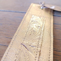 Marque-Page Cuir - Gold