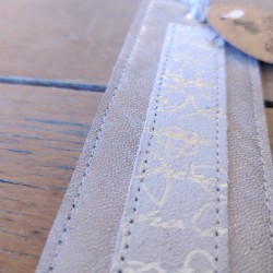 Marque-Page Cuir - Gris...
