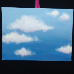 Toile Nuages Bleus