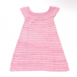 Robe 6 Ans Tricotée - Rose