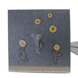 Fleurs Jaunes - Carte Carrée