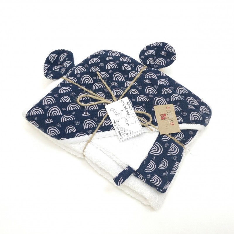 Capes de bain Oreilles Ourson - Avec Gant assorti